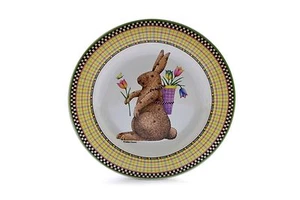 Sakura Debbie Mumm Easter Plate Easter Bunny 8.25" Yellow - Picture 1 of 1