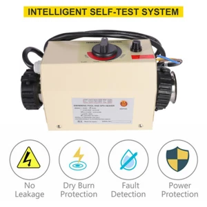 220V 3000W Swimming Pool Thermostat Electric SPA Heater Bathtub Heating Pump - Picture 1 of 12