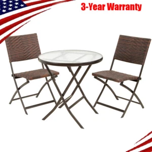 El Paso 3pc Outdoor Weather-resistant + UV Protection Folding Table/chair Set - Picture 1 of 10