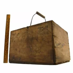 CAJA DE FRUTAS DE MADERA de colección con mango raro ""PASAS SIN SEMILLAS DE BONNER"" California - Imagen 1 de 12