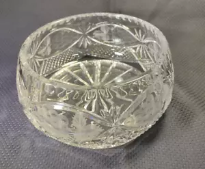 large etched grapes glass bowl - Picture 1 of 10
