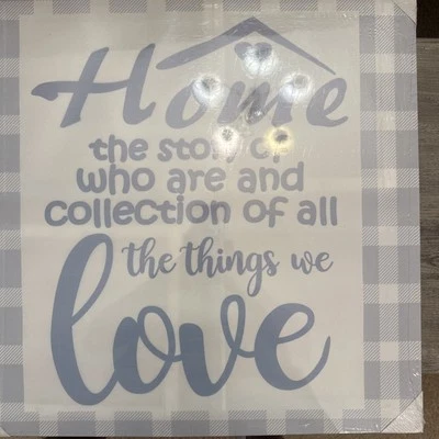 Home Decorators Blue and white Framed Fabric Pictures 5 in 1 - Image 1 of 3