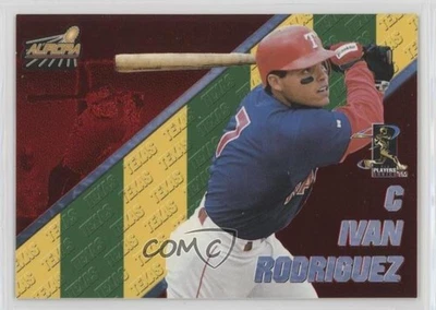 1998 Pacific Aurora Pennant Fever Red Ivan Rodriguez #7 HOF - Image 1 of 2