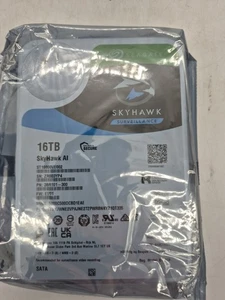 NEW ST16000VE002 Seagate Skyhawk Ai 16TB SATA 256mb 3.5 7200rpm Hard Drive - Picture 1 of 2