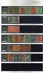 116182) DR Perfin/agujeros de empresa PWB-RES de Berlín, 186 sellos en 41 tipos - Imagen 1 de 1