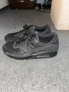 Nike Air Max 90 Leather Triple Black - Picture 1 of 6