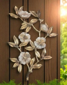 Vintage Syroco Gold Floral Wandkunst 20"x14" Hartplastik Hängedeko Retro MCM - Bild 1 von 7