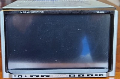 Sanyo Car WT-888Q 7" Screen DVD USB TV Radio Head Unit Untested *Rear Cables Cut - Image 1 of 4