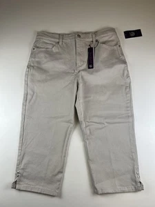 Gloria Vanderbilt Jeans Damen 12P Stone Beige Amanda Capri Rundum Schlankmacher - Bild 1 von 8