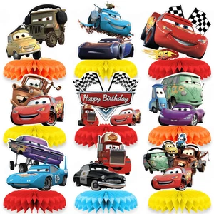 Cars McQueen Disney Honeycomb Centerpieces 3D Table Decorations Party Supplies - Picture 1 of 4