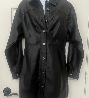 Mini Vestido Free People Vegano Cuero Ámbar Foto 1 de 4