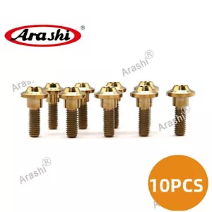 M6*20 Brake Rotors Bolts Titanium Tapered Torx Screw For Yamaha YZF R1 / R6 FZ1 - Picture 1 of 8