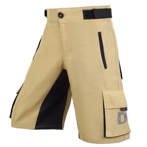 Mens Cycling Shorts MTB Mountain Biking Off Road Baggy Shorts Padded Liner Free - Picture 1 of 7
