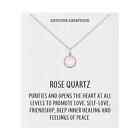 Rose Quartz Necklace With Quote Card By Philip Jones