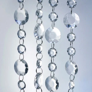 1 Stück Kristallgirlande Transparent 1m Partydekoration - Bild 1 von 4