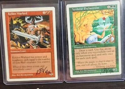 1997 MTG 5th FIFTH EDITION Kev Brockschmidt SIGNED ARTIST PROOFS Keldon Verduran - Image 1 of 4