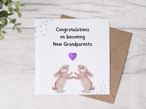 Congratulations on becoming Grandparents Handmade Card - Picture 1 of 4