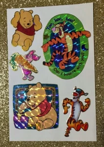 WINNIE THE POOH PUUH GLITZER Stickeralbum Sticker 90er Vintage Aufkleber SELTEN - Bild 1 von 2