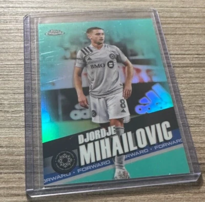 2022 Topps Chrome MLS #118 DJORDJE MIHAILOVIC Aqua /299 CF Montreal - Image 1 of 2