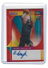 2022-23 Leaf Vivid Roddy Gayle Jr Auto BA-RGJ Red Prismatic 22/35
