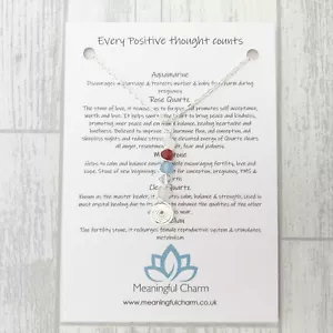 Fertility Necklace Moonstone Gemstone Rose Quartz Crystal IVF Pregnancy Conceive - Bild 1 von 7