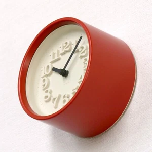 Orologio da parete e supporto Lemnos WR07-15 RE con supporto analogico rosso RIKI Giappone - Foto 1 di 2