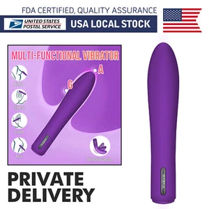 Women Mini Powerful Bullet Shape Vibrating Neck Body Massage Personal 20Speed - Picture 1 of 9