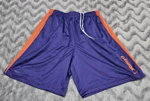 Nike Mens Size XL Purple Orange Clemson Tigers Nike Fit Dry Basketball Shorts Cover