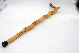 36,5" Naturrebe gedrehter Holz Gehstock Stock - Bild 1 von 7