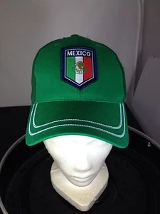 Mexico Green World Cup Soccer Adjustable Hat Cap NWT 100 % Cotton - Picture 1 of 8
