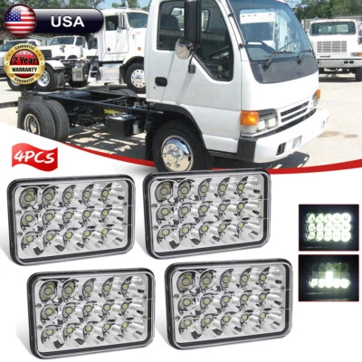 4Pcs Headlamp For Isuzu NQR NPR NPR-HD FTR 4x6" LED Headlight Hi/Lo Sealed Beam - Image 1 of 4