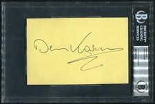 JERZY KOSINSKI SIGNED 4X6 INDEX CARD NOVELIST THE PAINTED BIRD STEPS SLABBED BAS