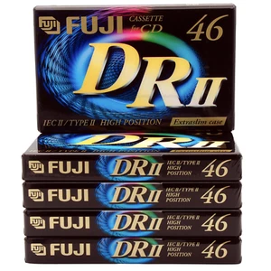 Fuji DR2 46 - 5er Pack - 46 Minuten Chrom leere Audiokassetten - NEU VERSIEGELT - Bild 1 von 12