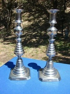 Antiguo Candelabro Victoriano DE COLECCIÓN PORTAVELAS Pushup DIAMANTE Colmena INGLÉS - Imagen 1 de 11