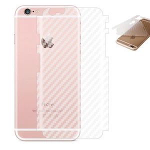 4 x Rückseite 3D Carbon Schutzfolie iPhone 6 / 6S Hinten Film Folie - Picture 1 of 7