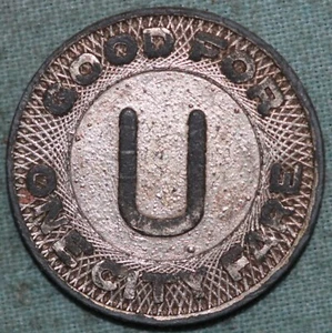 Utica Lines N.Y.S. RYS ~ Buono per transito tariffario di una città. ~ 93¢ spedizione tracciata - Foto 1 di 2