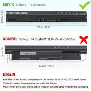 ✅M5Y1K New Battery For Dell Inspiron 3451 5451 5551 5555 5558 5559 5755 5758 - Picture 1 of 8