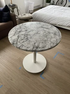 Orbit Round Dining Table - Faux Marble - Picture 1 of 7