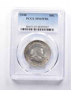 MS65 FBL 1948 Franklin Half Dollar PCGS *1421 - Picture 1 of 3