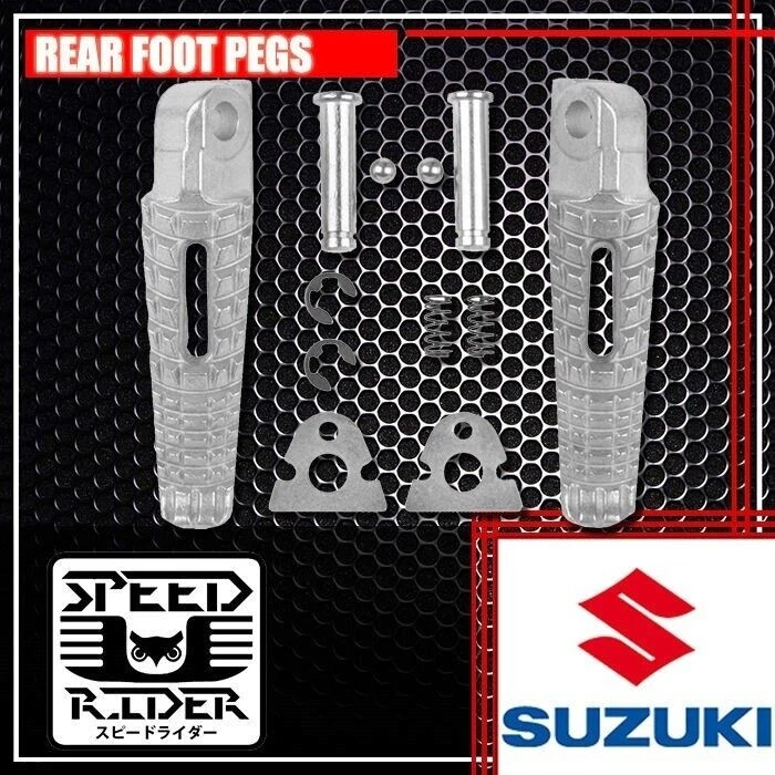 REAR BACK SILVER FOOT PEGS PILLION STEP SUZUKI GSXR GSXR600 GSXR750 2010 B-KING - Изображение 1 из 1