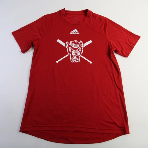 NC State Wolfpack adidas Aeroready Short Sleeve Shirt Men's Red New Cover