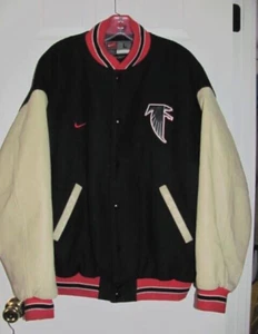 Nike Vintage NFL Falcons Wool Leather Varsity Jacket Men's L (WOR) - Picture 1 of 14