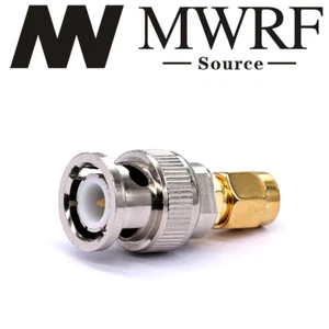 SMA Male to BNC Male coax RF connectors adapters; Fast Ship; US Stock - Zdjęcie 1 z 2