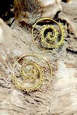 Spiral Water Earrings ⪼ Handmade Brass Earrings