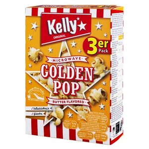 POP CORN KELLY PER MICROONDE GOLDEN POP AL BURRO 3 X 90g BUTTER FLAVORED - Imagen 1 de 1