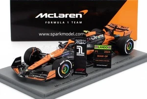 Lando Norris McLaren MCL38 First Win F1 Miami GP 2024 Scale 1/43 Spark - Foto 1 di 3
