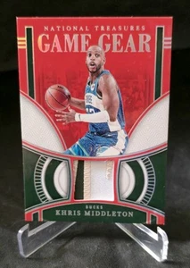 2023-24 Panini National Treasures Khris Middleton Game Gear Red /8 SP (GU) Bucks - Picture 1 of 2