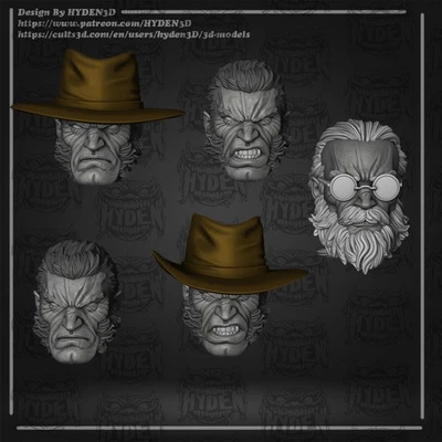 Oldman Logan Pack Cabezales 1/12 Foto 1 de 4