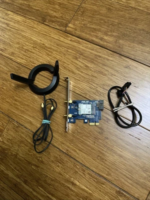 ASUS PCE-AC55BT PCI-E Dual Band AC1200 Wireless Adapter Card Used. - Image 1 of 4