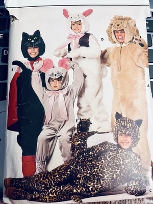 Butterick 6815 Toddlers Costume Cat Mouse Bunny Lion  Pretend Play SZ 2-4 - Image 1 of 4